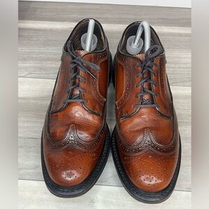 Vintage Leather Stafford Imperial Biltrite USA Wingtip Dress Shoes Mens 8.5